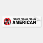Pro-leven. Pro-God. Pro-Pistool Amerikaans Bumpersticker (Voorkant)
