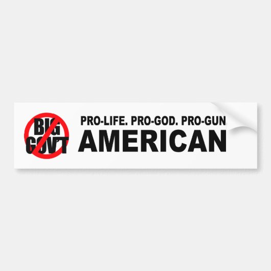 Pro-leven. Pro-God. Pro-Pistool Amerikaans Bumpersticker (Voorkant)