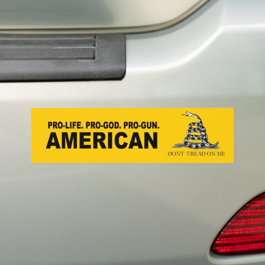 Pro-leven. Pro-God. Pro-Pistool Amerikaans Bumpersticker (Op auto)