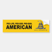 Pro-leven. Pro-God. Pro-Pistool Amerikaans Bumpersticker (Voorkant)