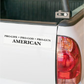 Pro-leven, Pro-God, Pro-Pistool Amerikaans Bumpersticker (Op Truck)