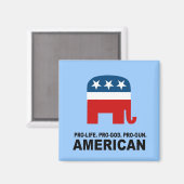 Pro-leven. Pro-God. Pro-Pistool Amerikaans Magneet (Voorkant / Achterkant)