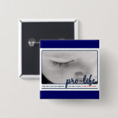 pro-leven vierkante button 5,1 cm (Voorkant /achterkant)