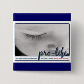 pro-leven vierkante button 5,1 cm (Voorkant)