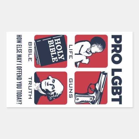 Pro LGBT - Patriottische Stickers (Voorkant)