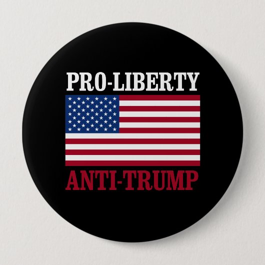 Pro-Liberty Anti-Trump - Anti-Trump — Ronde Button 4,0 Cm (Voorkant)