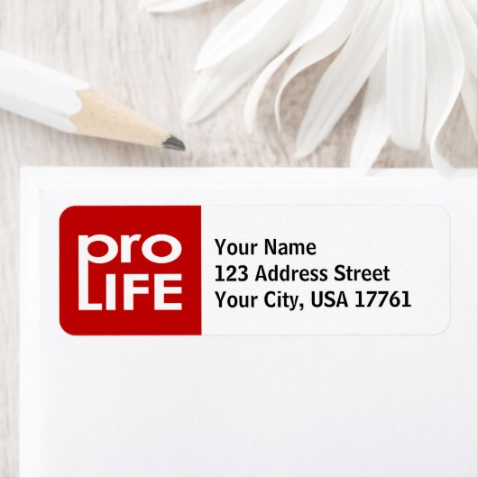 Pro Life-adreslabels voor retourzendingen Etiket (Insitu)