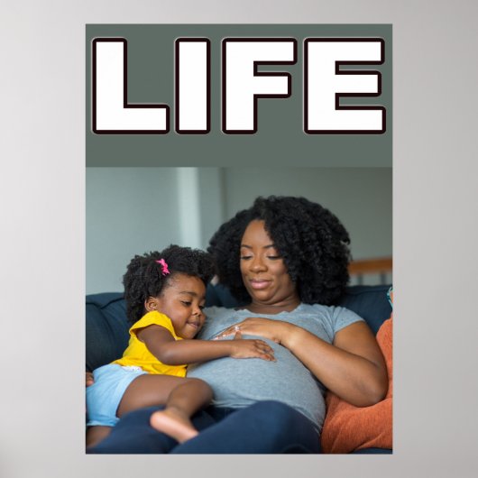 PRO-LIFE AFRIKAANS AMERIKAANSE ZWANGER MOEDERDOCHT POSTER (Voorkant)