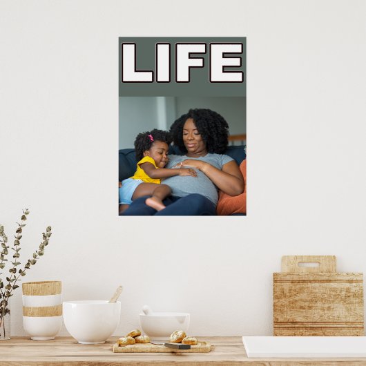 PRO-LIFE AFRIKAANS AMERIKAANSE ZWANGER MOEDERDOCHT POSTER (Keuken)