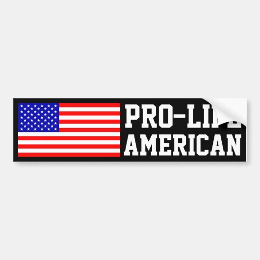Pro-Life American Bumpersticker (Voorkant)