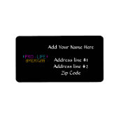 Pro-Life American Etiket (Voorkant)