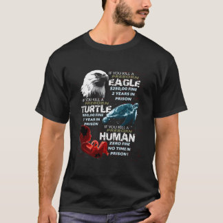 Pro-Life Anti-Abortus Eagle Turtle HU T-shirt