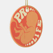 Pro life - Anti abortus Keramisch Ornament (Rechts)
