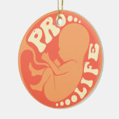 Pro life - Anti abortus Keramisch Ornament (Links)