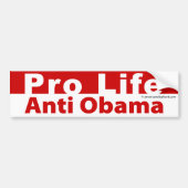 Pro Life Anti Obama Bumpersticker (Voorkant)
