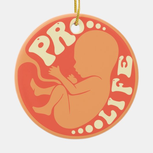 Pro life - antiabortus keramisch ornament (Voorkant)