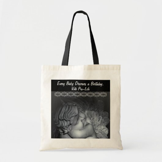 Pro-life baby angel stem pro-life tas (Voorkant)
