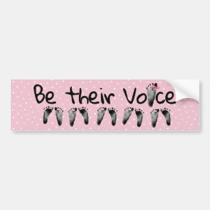 Pro-Life Baby Footprints with Bow   Bumpersticker