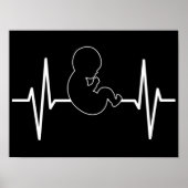 Pro-Life Baby hartslag Pulse EKG: Christelijk gelo Poster (Voorkant)