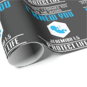 Pro Life Baby Jeremiah 1:5 Bijbelvers Cadeaupapier (Rol Hoek)