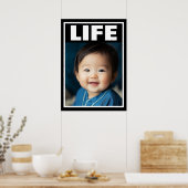 Pro-Life Baby Mooie Aziatische Baby Boy Glimlachen Poster (Keuken)
