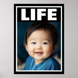 Pro-Life Baby Schattige Aziatische Babyjongen Lach Poster