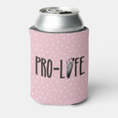 Pro-Life Baby voetafdruk op polka dots Blikjeskoeler (Blikje Achterkant)
