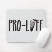 Pro-Life-Baby voetafdruk op Terrazzo Muismat (Met muis)