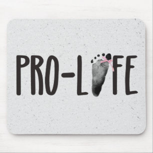 Pro-Life-Baby voetafdruk op Terrazzo Muismat