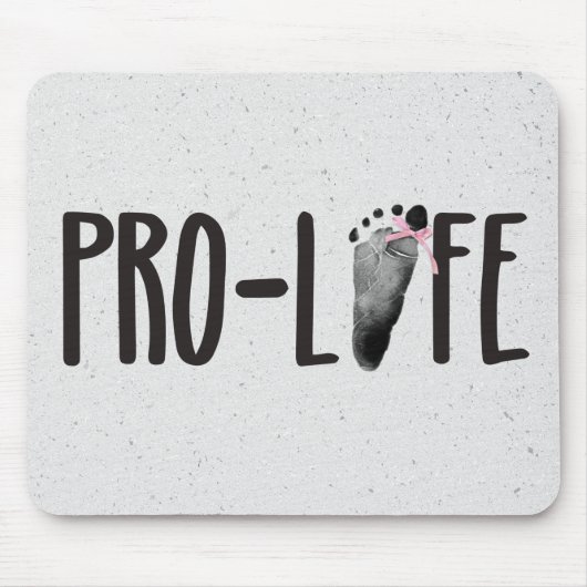 Pro-Life-Baby voetafdruk op Terrazzo Muismat (Voorkant)