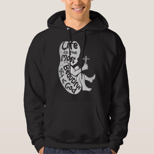 Pro Life Beauful Gift Christelijk Abolish Abortus Hoodie (Voorkant)