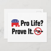 Pro Life? Bewijs het - Verboden Assault Weapons Briefkaart (Voorkant / Achterkant)