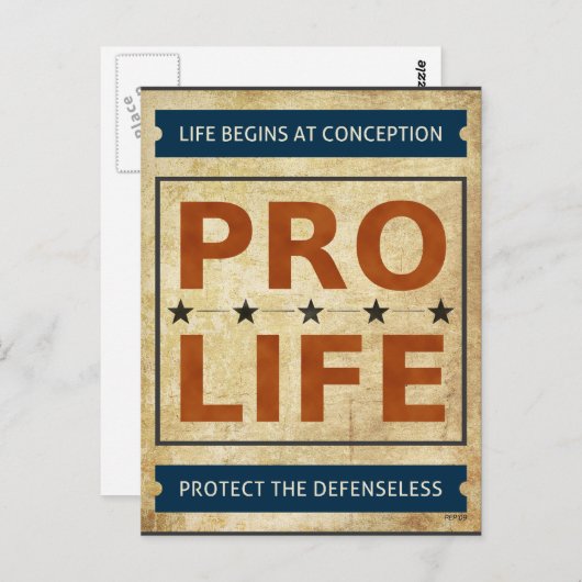 Pro Life Billboard Briefkaart (Voorkant / Achterkant)