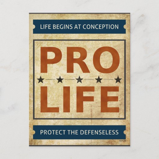 Pro Life Billboard Briefkaart (Voorkant)