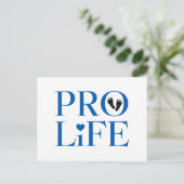 Pro Life Blauw Briefkaart (Staand voorkant)