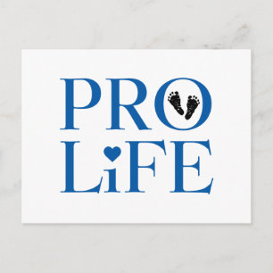 Pro Life Blauw Briefkaart