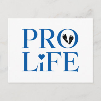 Pro Life Blauw Briefkaart