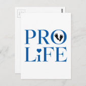 Pro Life Blauw Briefkaart (Voorkant / Achterkant)