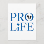 Pro Life Blauw Briefkaart (Voorkant)