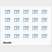 Pro Life Blauw Ronde Sticker (Vel)