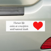 Pro-life Bumpersticker (Op auto)