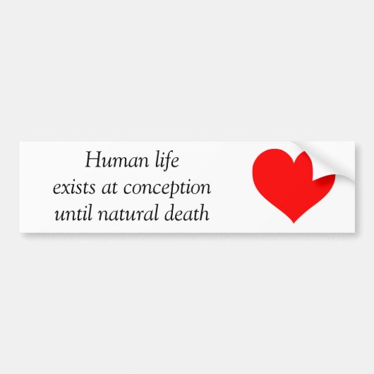 Pro-life Bumpersticker (Voorkant)