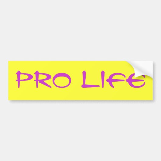 PRO LIFE BUMPERSTICKER (Voorkant)