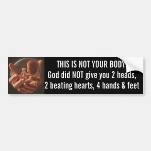 Pro-Life Bumpersticker DIT IS NIET JE LICHAAM