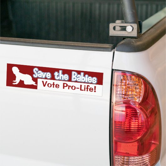 Pro-Life Bumpersticker: Red de baby's! Bumpersticker (Op Truck)