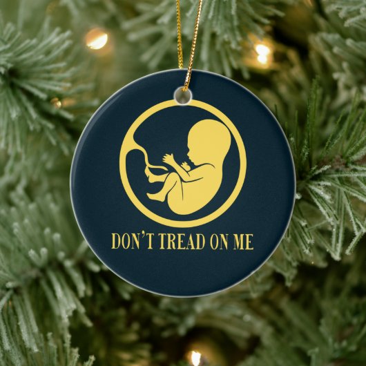 Pro Life Catholic Ornament – Don’t Tread (Boom)
