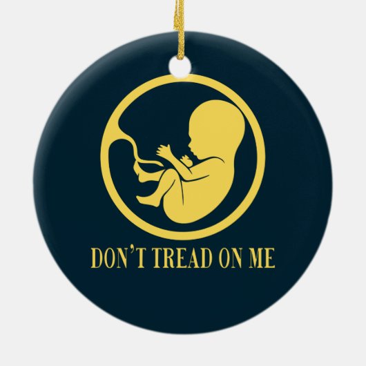 Pro Life Catholic Ornament – Don’t Tread (Achterkant)