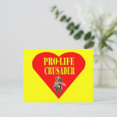 PRO LIFE CRUSADER BRIEFKAART (Staand voorkant)