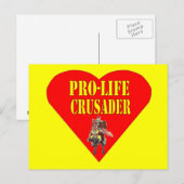 PRO LIFE CRUSADER BRIEFKAART (Voorkant / Achterkant)