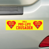 PRO LIFE CRUSADER BUMPERSTICKER (Op auto)